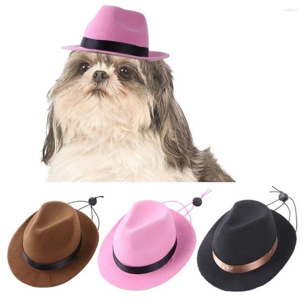 Capinho de fantasia para cães de vestuário de vestuário para cães para filhotes de gatinho suprimentos de festa de gatinho cowboy cães gatos bonés de cabeceira