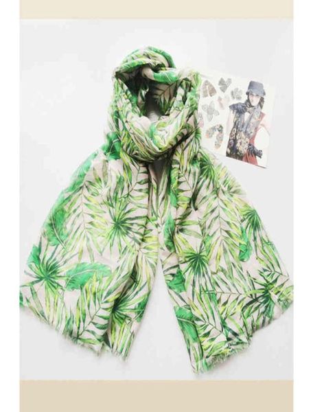 Visrover Long Summer Damas 2021 Fashion Silk Salks Viscose Shawl Tropical Print With Tassel Beach Sconhef9663494