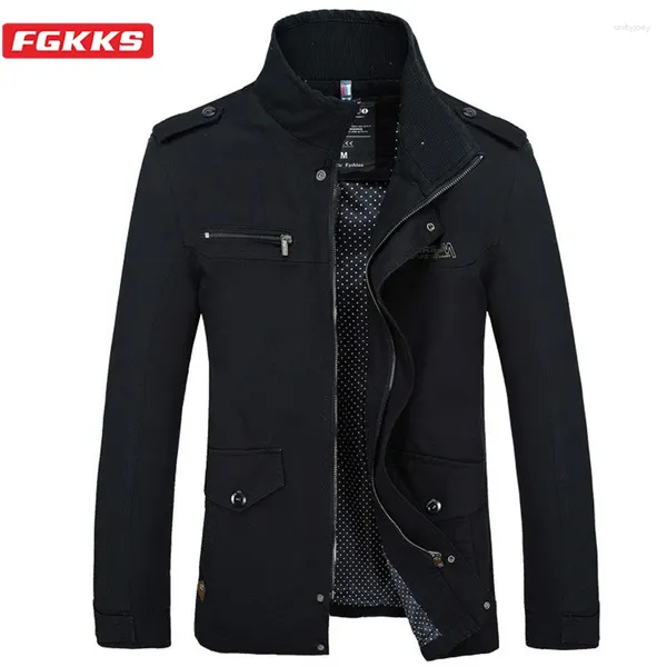 Jackets masculinos FGKKs Brand Men Jacket Coats Fashion Trench Coat