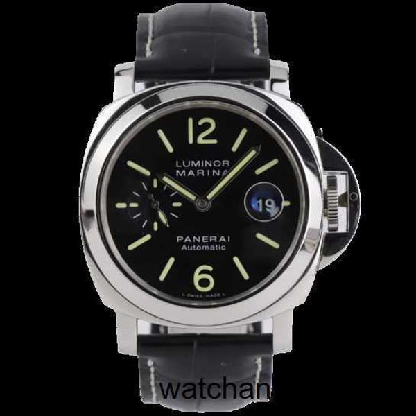 Quarz -Handgelenk Uhr Panerai Luminor -Serie Beliebtes Angebot an optionalen Zeitmesser mit 44 mm Durchmesser Männer PAM00104 Edelstahl