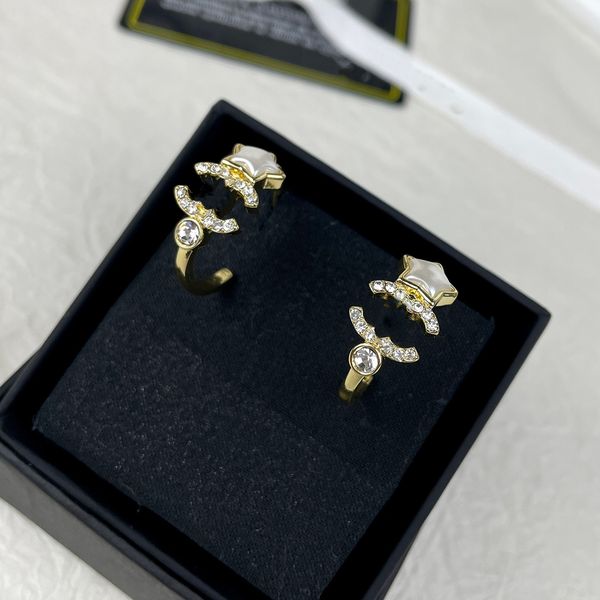 Designer di orecchini per donne marchi di lusso gioielli pentagrammi in oro titanio in acciaio acciaio amanti regalo per le orecchini della moda famiglia e accessori per amici