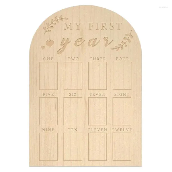 Frames Libri per bambini First Year Memory Book PO Moments Display Wood Frame Milestone Board per Gift Boys