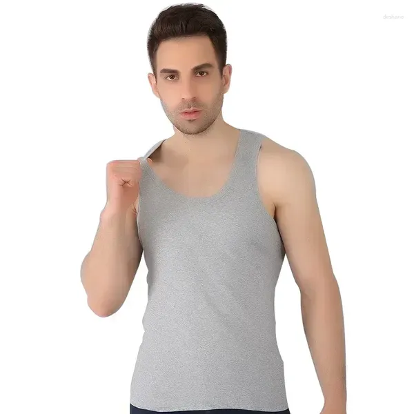 Halılar tank üst katı kas yeleği fanila o boyunduruk spor salonu t-shirt erkek giyim pamuk erkek iç çamaşırı kolsuz b01584