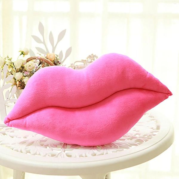 Pillow 2pcs Lips Shaped Plush Big Red Red Day Day Day Linda Creative Soft Home Decoração