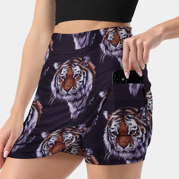 Saias desesperadas saia coreana de moda verão para mulheres à prova de luz BBK011500 Carnivore Panthera Tigris Big