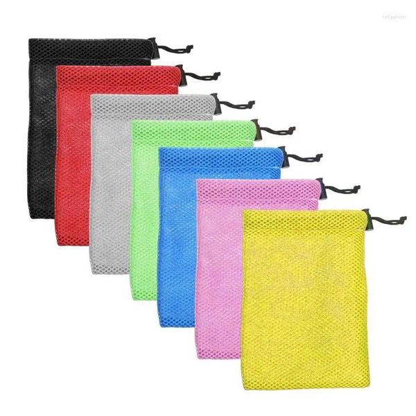 Sacos de armazenamento Bolsa de malha de cordão de tração Multi color Small Down Stripper portátil Tarola de alta qualidade para Toy Home Outdoor Acessório