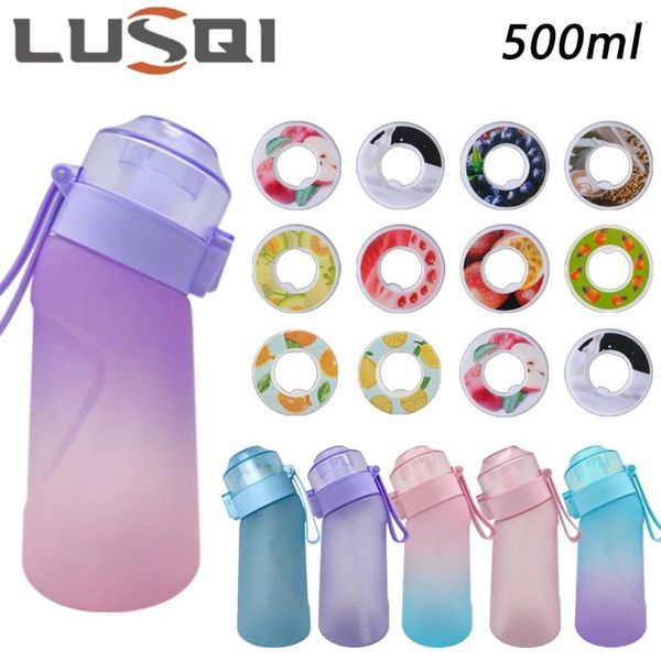 Бутылки с водой 1 шт. 500 мл матового градиента спортивно -воздушные ароматы с кольцом 0 сахарные калории больше