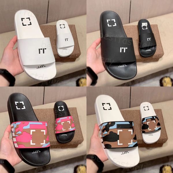 Gummi -Sohle -Designerin Sandale Tazz Slipper Mann vor Sommer Beach Luxus Bhoes Lady Mule Weiß gelber Folge Flat Heel Frau Schuhstreifen Slider Office Pool Loafer Sandale