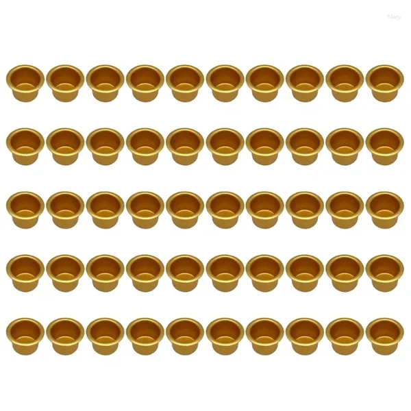 Set di titoli di candele di 50 titoli di tazza creativa in alluminio oro decorazione di decorazioni dropship