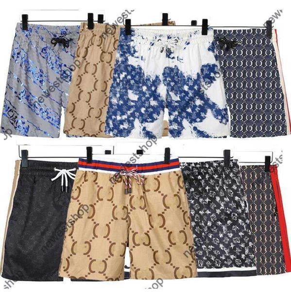 Mens Shorts Mix Style Style Yaz Tasarımcısı Lüks Erkek Mens Shorts Plaj pantolon Klasik Mektup Baskı Kısa Pantolon Moda Pamuk Pamuk Çizgili Patchwork Mesh Yüzme Sandıkları Br