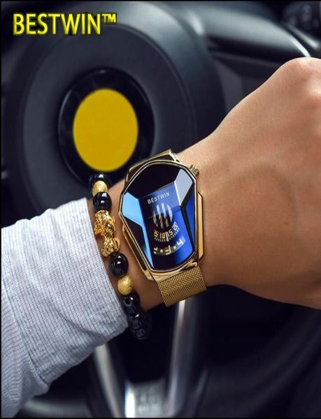 Gewinnen Sie Luxusquarz -Armbandwatchwatch -Water -of -High -Fashion -Milan -Gurt -Stahlband. Neue kreative Uhren für Männer XMA3724191 gewinnen
