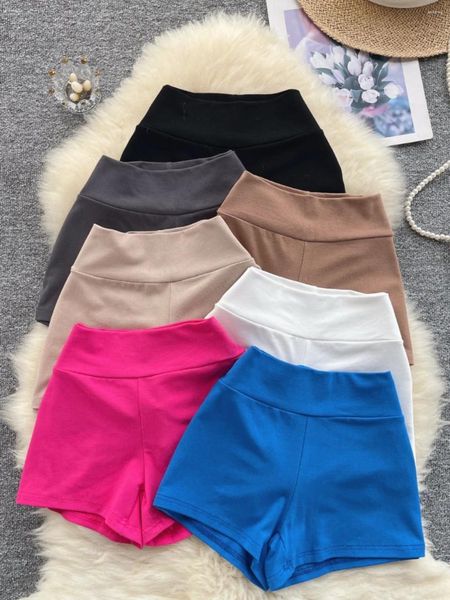 Damen -Shorts American Chic Short Hosen für Frauen elastischer hoch getailte weibliche y2k sommer sommer Casual Streetwear Sports Drop