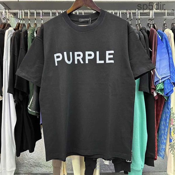 24SS Purple Marke T-Shirt Größe XS-5xl Großer Designer Tees Herren T-Shirt Homme Hemden Frauen Lose Kleidung Luxusdesigner Kurzarm Frühling Sommer Tide Tee 79cy