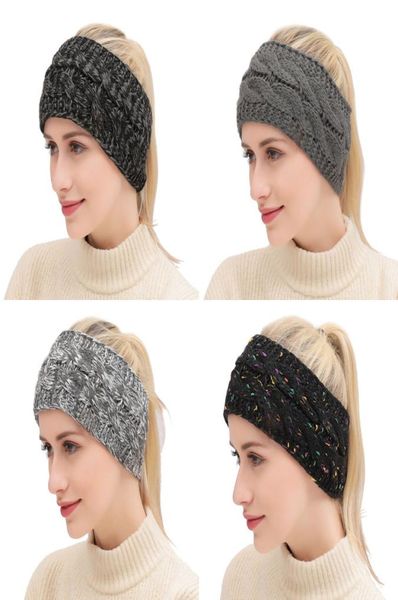 2018 a fascia all'uncinetto a maglia Women Women Winter Sports Wrap Abbaccante per capelli Turban Head Basicer Cap Cap Abands 3269464