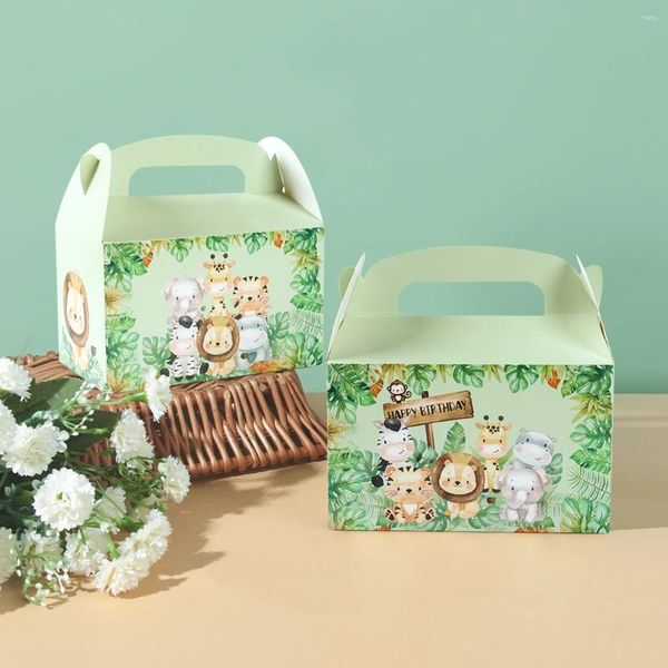 Bolsa de doces de enrugamento de preços de presente para presentes Feliz aniversário S Charf -chá de bebê Wild One Safari Party Bags