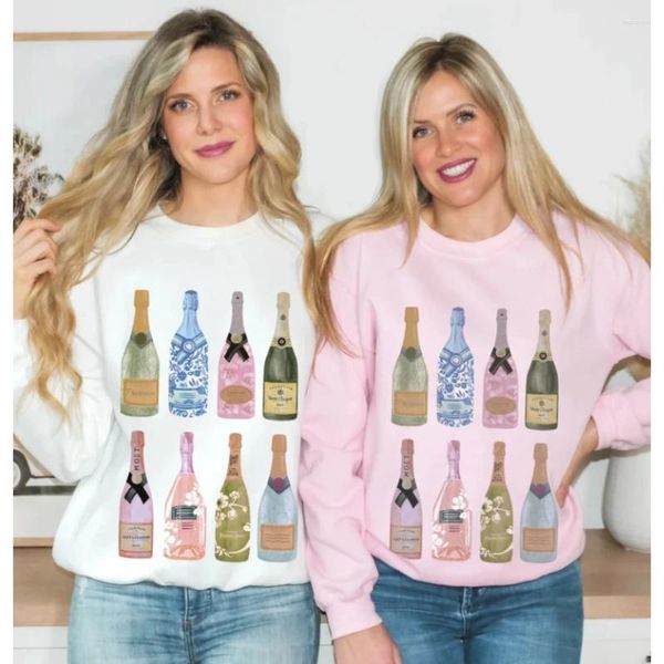 Frauen Hoodies Champagner Sweatshirt Fizz Klick Klick Feier