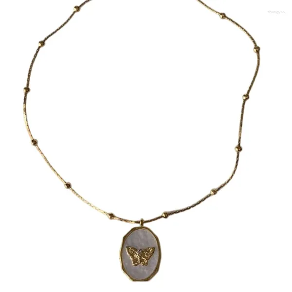 Anhänger Halsketten modische Rahmen Halskette Schöner Schmetterling Heckkettenhalsschmuck für Fashionistas