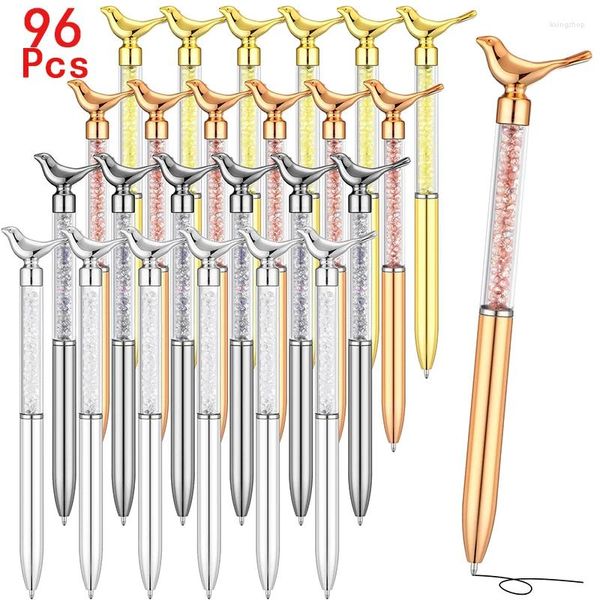 96ps Crystal Ballpoint Punpoint Pugeeon Cwinestone Fancy Bling для школьного офиса