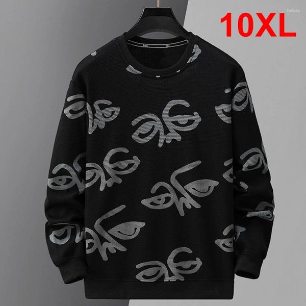 Мужские толстовки 10xl Plus Size Whotshirts Мужские весенние осенние толстовка. Пуловая мужская мода повседневная мода Большой