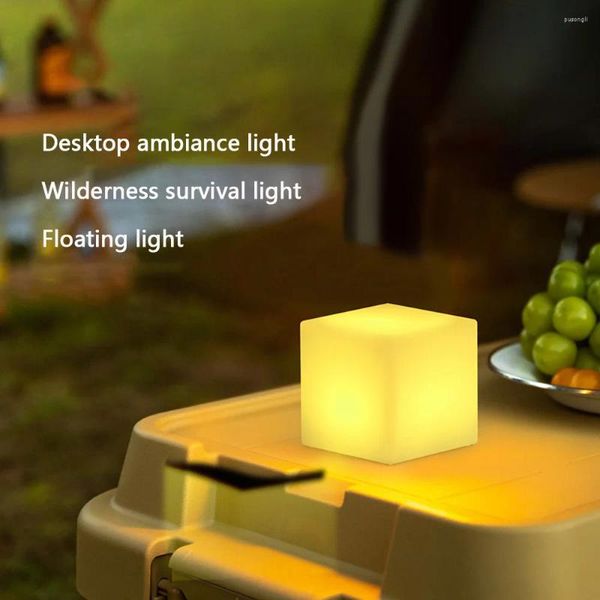 Tischlampen LED Luminous Square Light Bar Cafe Desktop Dekoration Ambient Outdoor wasserdichte wiederaufladbare Nacht