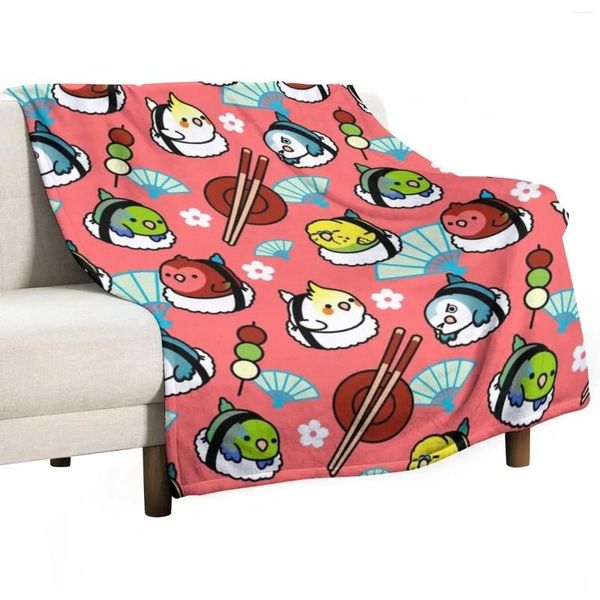 Cobertores Sushi Time With Cody The Ambird Friends Throe Blanket Christmas Decoration Piquenique solto para sofá decorativo
