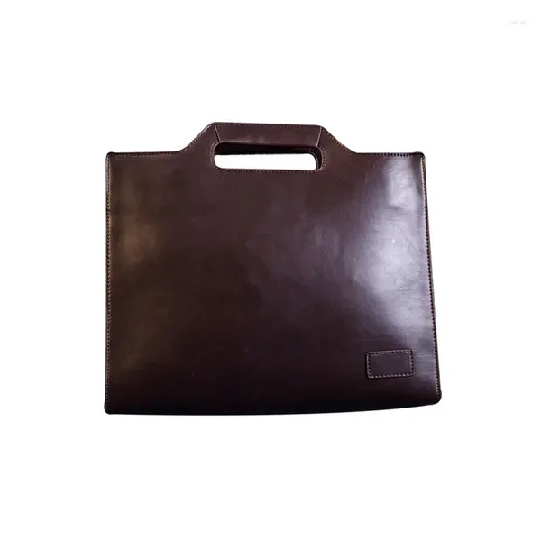 Abendbeutelfabrik direkt direkt für Männer One-Shoulder-Briefzüge pu Crazy Horse Leder Dokument Vintage Daily Handtasche