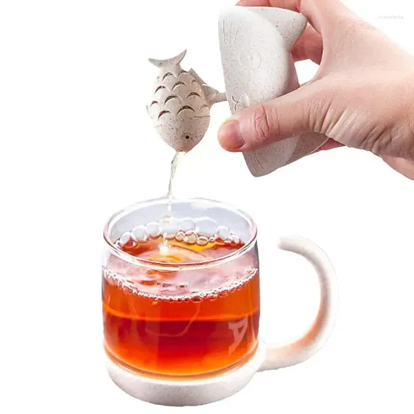 Becher Glas Tasse Tee Infuser Tasse Borosilikat mit Edelstahl Home Office Kaffeegetränkwaren Geschirr