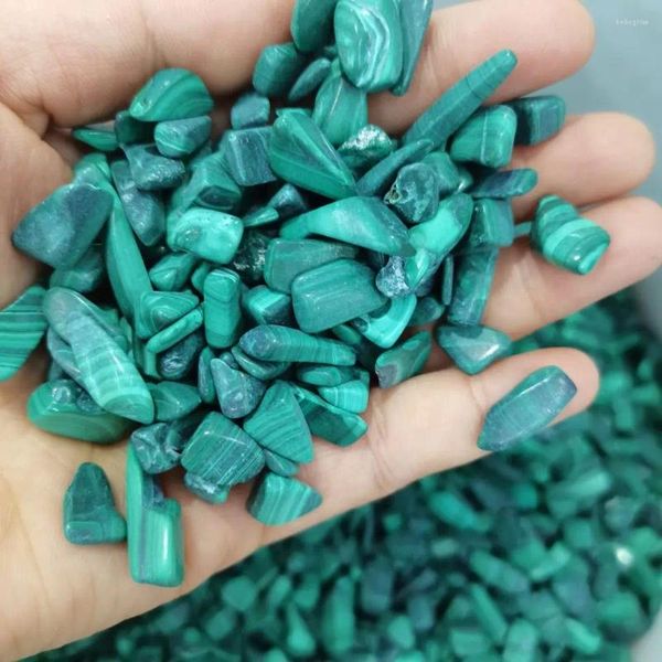 Dekorative Figuren 100g Naturstein Mineralkristall Malachit Quarz Kies Heilung DIY Material Aquarium Home Dekoration Handwerk