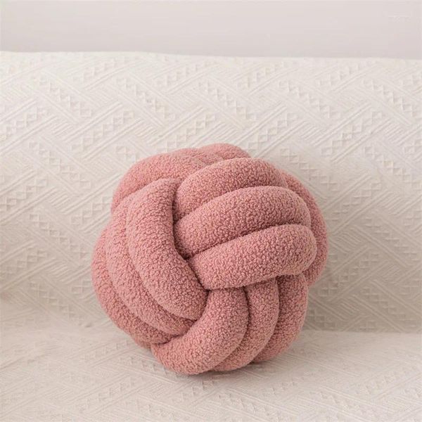 Kissen weicher und flauschiger gemütlicher Ball mit zweistrangem Halbknoten-Design für Sofa-Bett-Handgefertigte