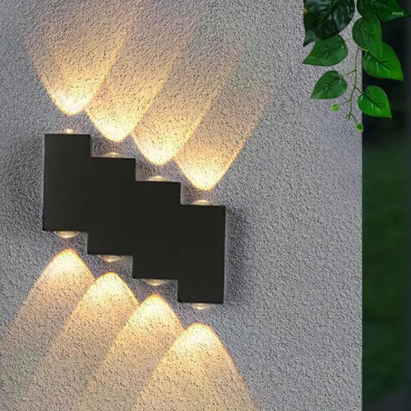 Lâmpada de parede LED 4W 6W 8W IP65 Luz de jardim à prova d'água ao ar livre Alumínio