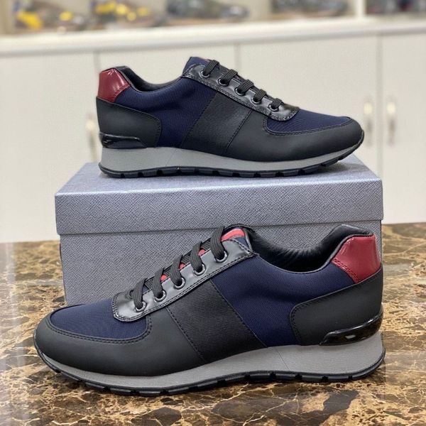 Fashion Designer di alta qualità Blue Blue Red Splice Casual Scarpe per uomini e donne ventilate Coperoniere di cuove in pelle scarpe da corsa scarpe sportive dd0506p 38-44 34