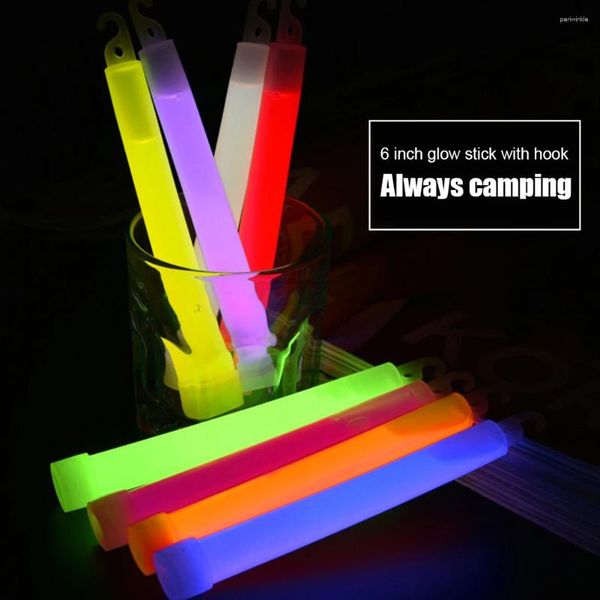 Parti Dekorasyonu 10 PCS Kamp Glow Çubukları Su geçirmez 6 inçlik konser ışık çubuğu kanca ile toksik olmayan yürüyüş ekipmanı