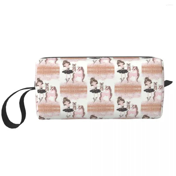 Bolsas de armazenamento Boleteira de balé de balé Bolsa de higiene pessoal Ballerina dançarina Cosmética Organizador de Maquiagem Mulheres Beleza Dopp Kit Case