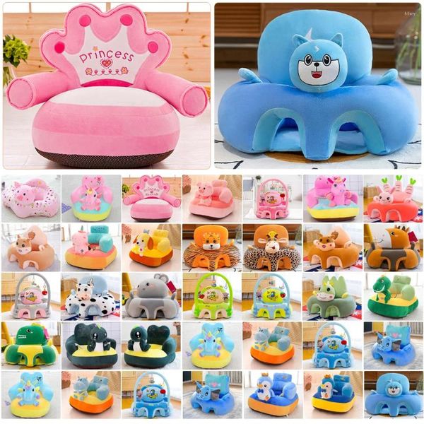 Camas de cadeira Sofá Baby Suporte Tampa do assento Cartoon Animal Plexh Learning to Sit Cradle Crianças Alimentando Almofada portátil