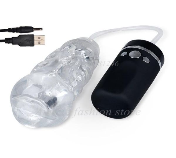Máquina de sucção forte recarregável USB Machine de sexo oral masculpator copo de copo elétrico Blowjob vibratando brinquedo sexual para homens Produto sexual j9536481