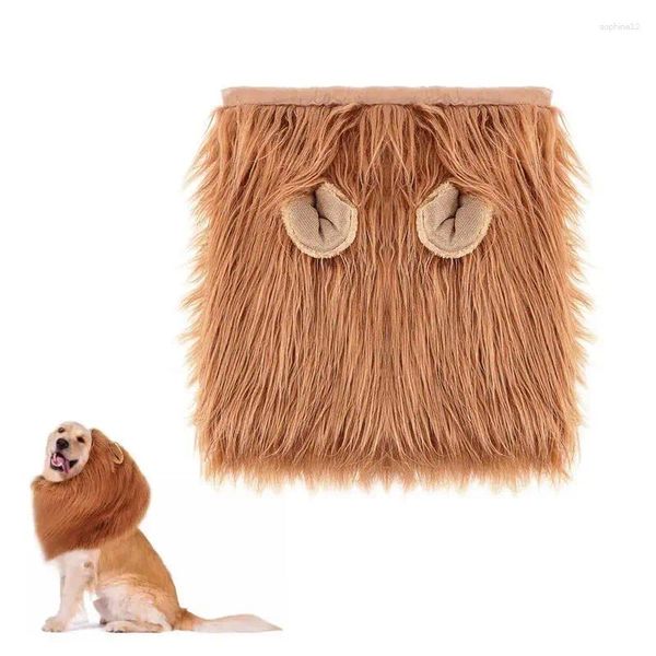 Leão de vestuário para cães para cães grandes trajes de Halloween fantasia realista engraçado médio a grande porte