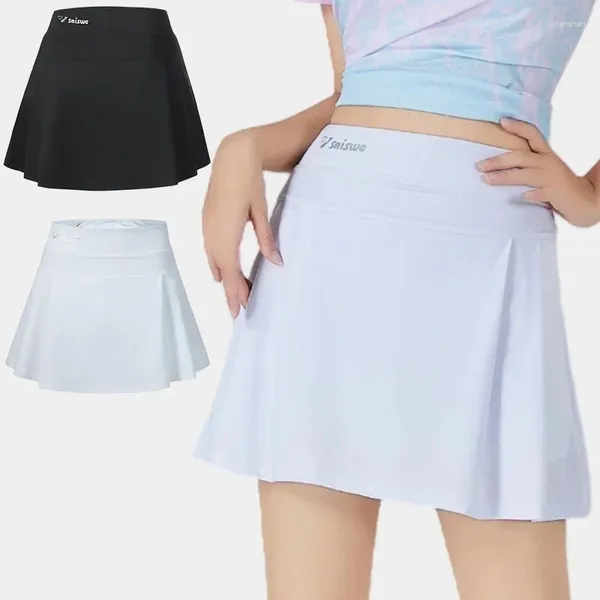 Shorts ativos tênis saia curta esporte casual sai saias de verão respirável yoga fitness feminino esportivo de golfe plissado