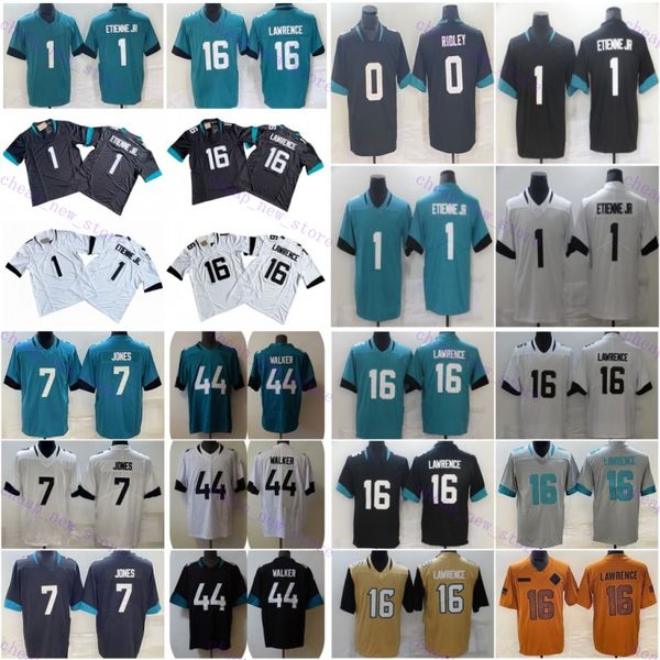 Trevor Lawrence 16 a buon mercato 16 Football Jersey Ridley 0 Travis Etienne Jr 1 Travon Walker 44 Zay Jones 7 Black Teal White Cucited