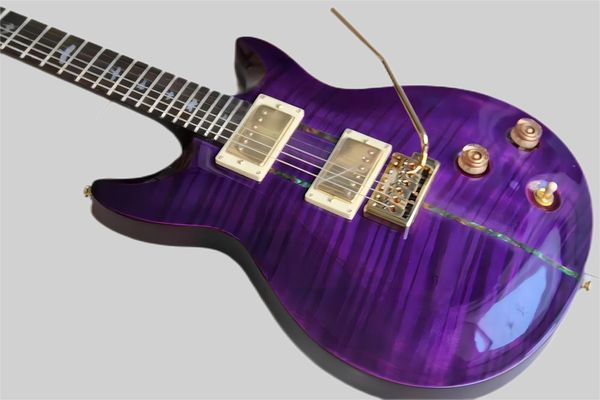 Modelo de Santana personalizado Inclinação de abalone da guitarra elétrica em Purst Burst 120110 Wholesale Guitars, personalizado Santana Modelo E