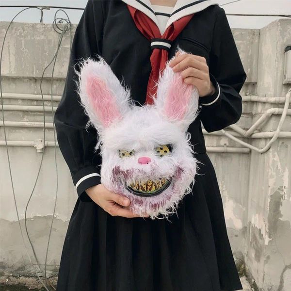 Forniture per feste Halloween Horror cosplay Maschera decorativa Maschera di peluche sanguinante Orso