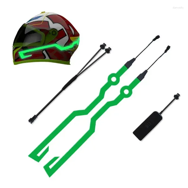 Caschi motociclisti kit di decorazione leggera LED impermeabile per bici