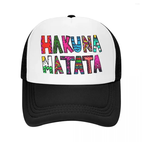 Ball Caps Персонализированная Hakuna Matata Print Baseball Cap для мужчин Женщины дышащие смешные Timon Pumma Trucker Hat Sports Spapback