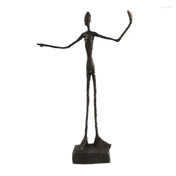 Estatuetas decorativas famosas figuras estátua artesanal artesanato de bronze bronze escultura abstrata sala de estar de decoração em casa