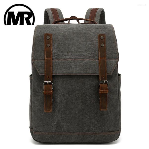 Backpack Markroyal Men Canvas Male laptop College Student School School para adolescentes em grande capacidade