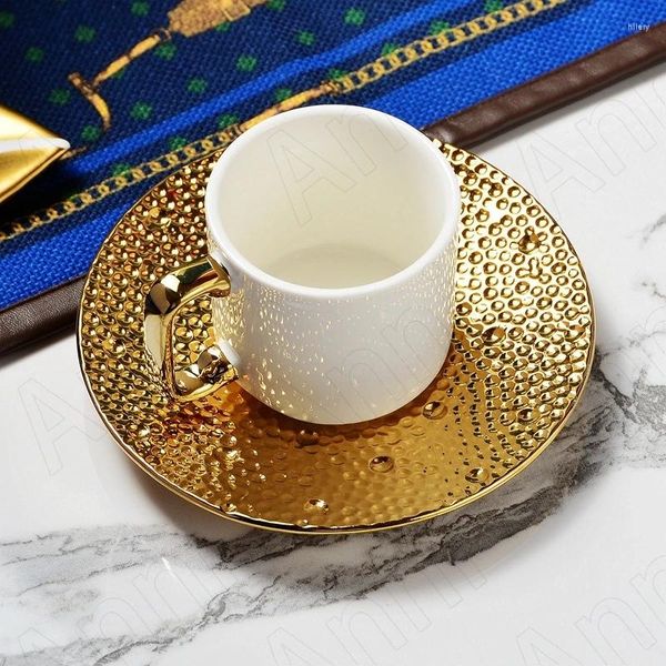 MUPS Creatività Starry Sky Ceramic Coffee tazza Classica Europea Classica Coppa di martello placcata in oro Coppa di bevande da tè pomeridiano