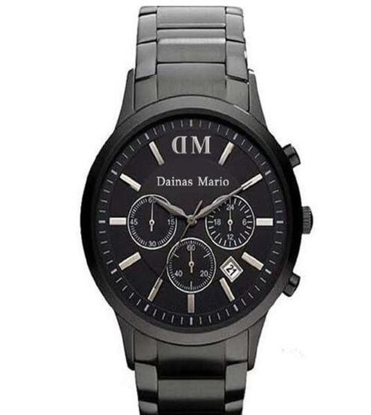 2017 Mens Fashion Classic Chronograph Gunmetal Ion Steel Black Men039S Watch AR2453 AR2460 AR2461 Original Box4236825