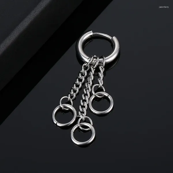 Orecchini per borchie 1 PC Versione coreana della catena della nappe piuma in acciaio inossidabile bobina in titanio auricolare fibbia maschi