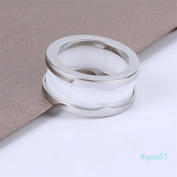 Paar Ring Schwarz weiß Keramikringringe für Frauen -Männer Designer Ring Luxusmarken Schmuck Designer Kreisförmige Fingeratmosphäre Einfach