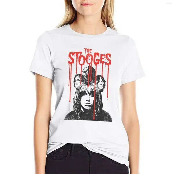 Polos femininos ???A camiseta Stooges Kawaii Roupas Estética Tops fofos Blouses Summer Woman 2024