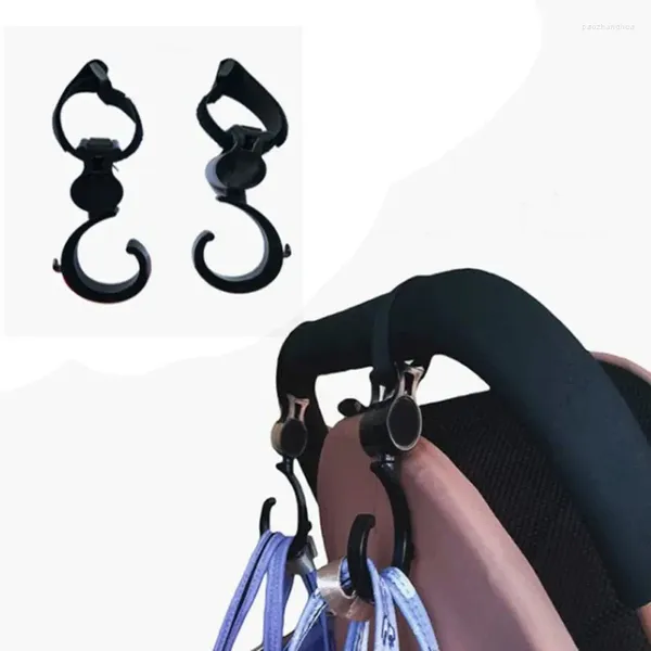 Части коляски 2pcs/Set Baby Hanger Bag крючки Dram romtate 360 -градусный корзин крючок автомобильные аксессуары инструменты организатора
